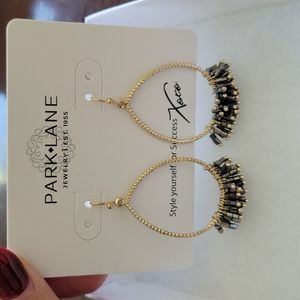 NWT Park Lane gold earrings with hematite beads